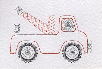 Tow truck pattern at Stitching Cards
