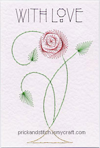 Art Nouveau Greeting With A Rose Design
