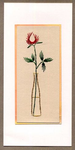 Rose Vase Birthday Card