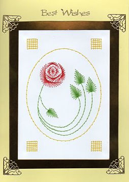 Stitching Cards Art Nouveau Rose 2