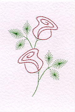 Rose Prick N' Stitch Greetings Card