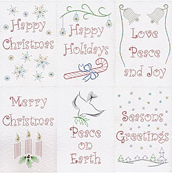 Christmas Word Patterns At Stitching Cards