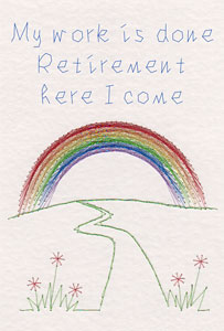 Rainbow Retirement Card