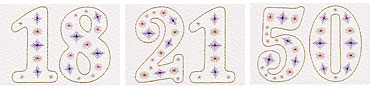 Individual number patterns at Pinbroidery
