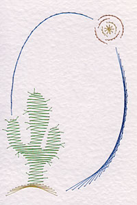 Cactus pattern at Stitching Cards