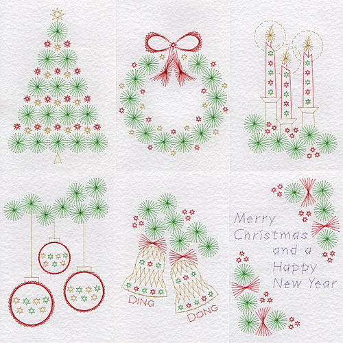 Christmas Patterns At Stitching Cards