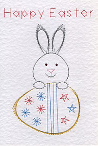 Easter Bunny Pattern At Stitching Cards