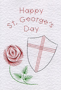 St. George's Day Pattern At Stitching Cards
