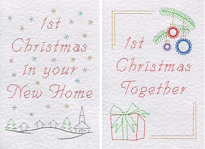 1st Christmas Patterns At Stitching Cards