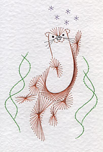 Otter pattern at Stitching Cards