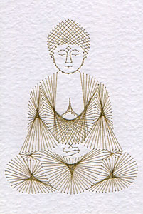 Buddha statue pattern at Stitching Cards