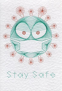 Stay safe pattern at Stitching Cards