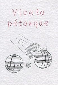 Pétanque pattern at Stitching Cards