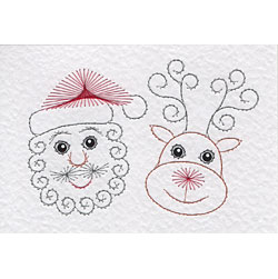 Santa pattern at Stitching Cards