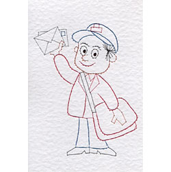 Postman Pattern At Stitching Cards