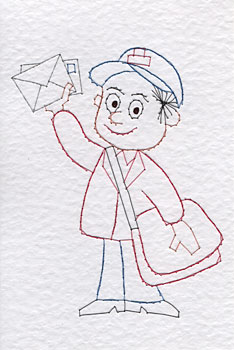 Postman pattern at Stitching Cards